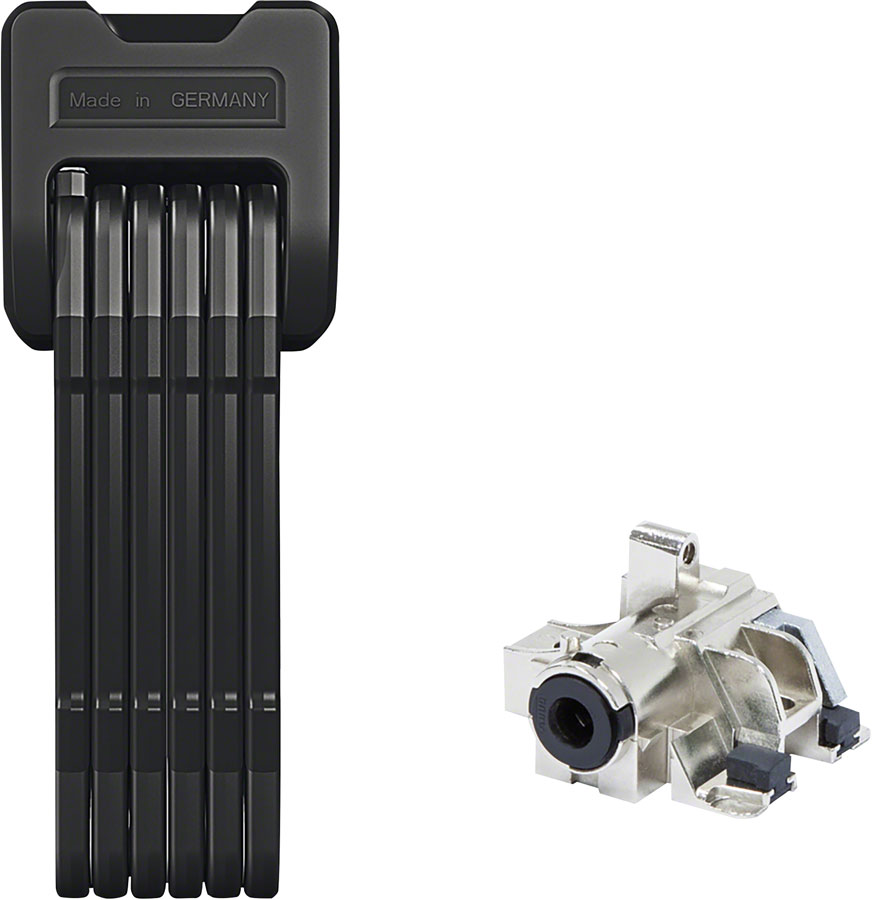 Abus Bordo 6405/85 Folding Lock: Black Plus Battery Frame 85cm 