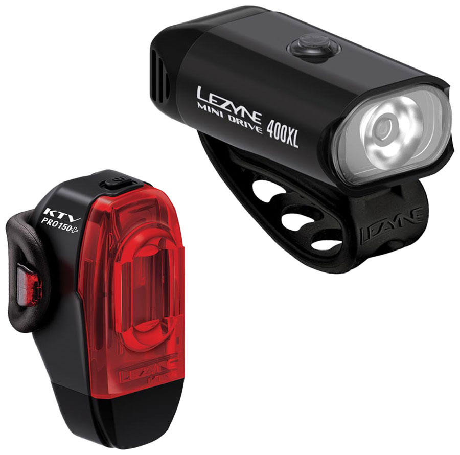 Lezyne Mini Drive 400XL/KTV Drive+ Light Set - Black