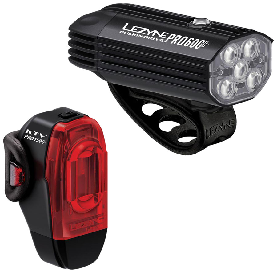 Lezyne Fusion Drive Pro 600+/KTV Drive Pro+ Light Set - Black