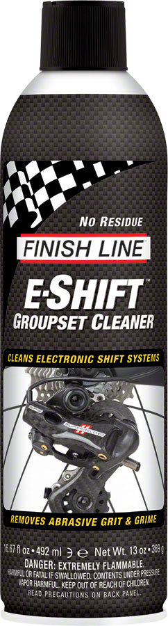 Finish Line E-Shift Cleaner Electronic Groupset Cleaner, 16oz Aerosol