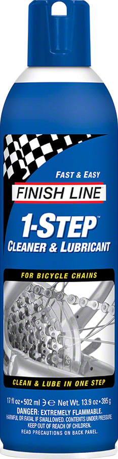 Finish Line 1-Step Cleaner and Bike Chain Lube - 17oz, Aerosol