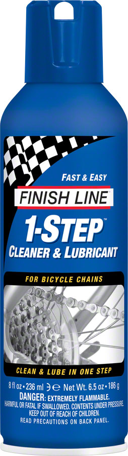 Finish Line 1-Step Cleaner and Bike Chain Lube - 8oz, Aerosol
