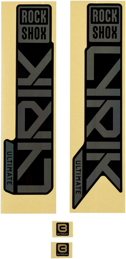 RockShox Fork Decal Kit - Lyrik Ultimate, 27.5"/29", Gloss Rainbow Foil For High Gloss Black (2023+)