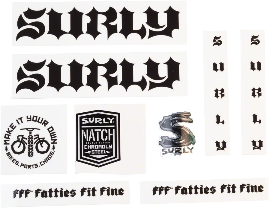 Surly Born to Lose Decal Set - Black 