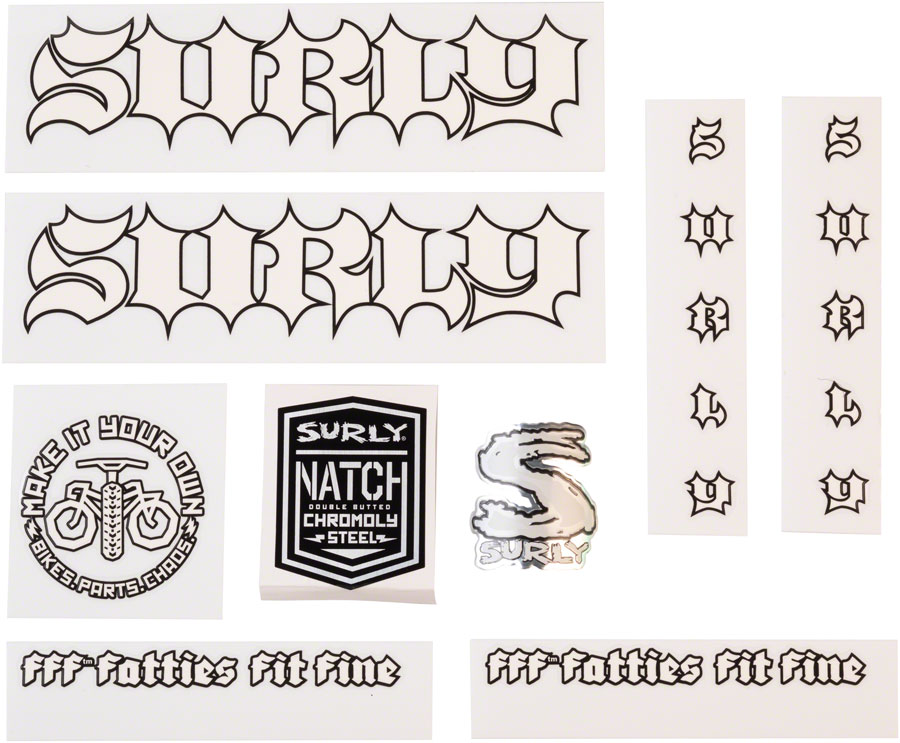 Surly Born to Lose Decal Set - White 