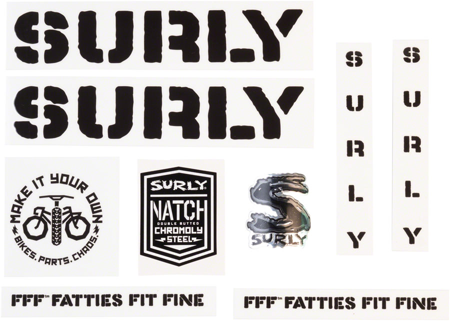 Surly Overspray Decal Set - Black 
