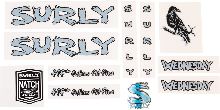 Surly Wednesday Decal Set - Light Blue 