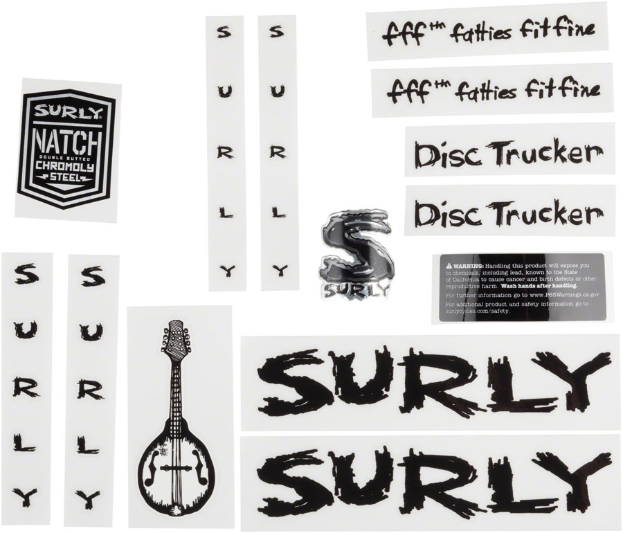 Surly Disc Trucker Decal Set - Black 