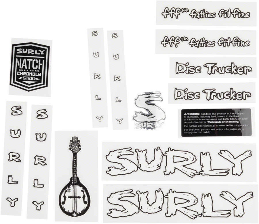 Surly Disc Trucker Decal Set - White 
