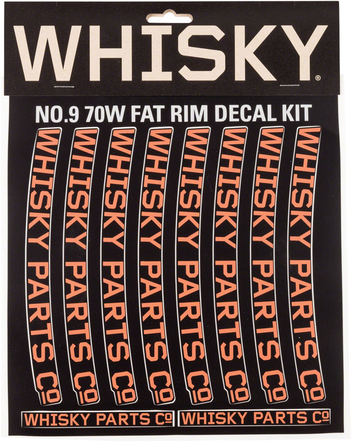 WHISKY 70w Rim Decal Kit for 2 Rims Orange 