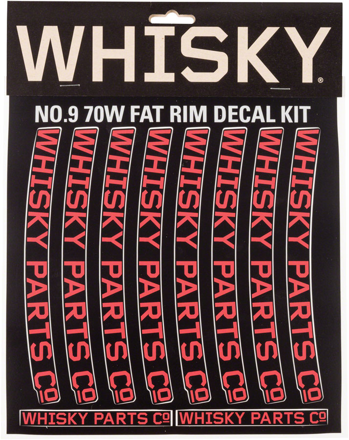 WHISKY 70w Rim Decal Kit for 2 Rims Red 