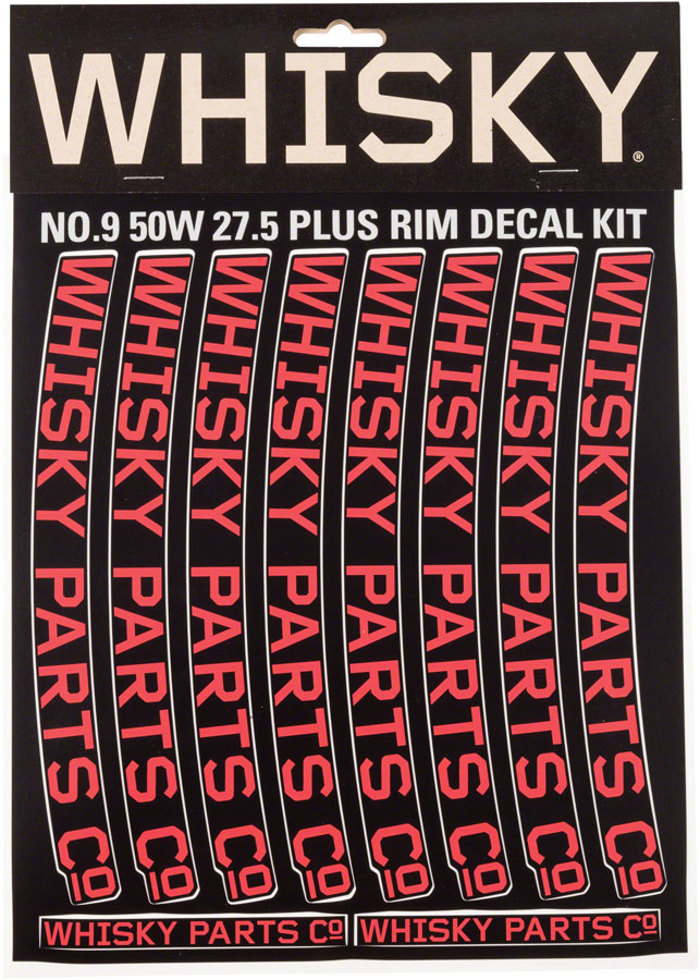 WHISKY 50w Rim Decal Kit for 2 Rims Red 