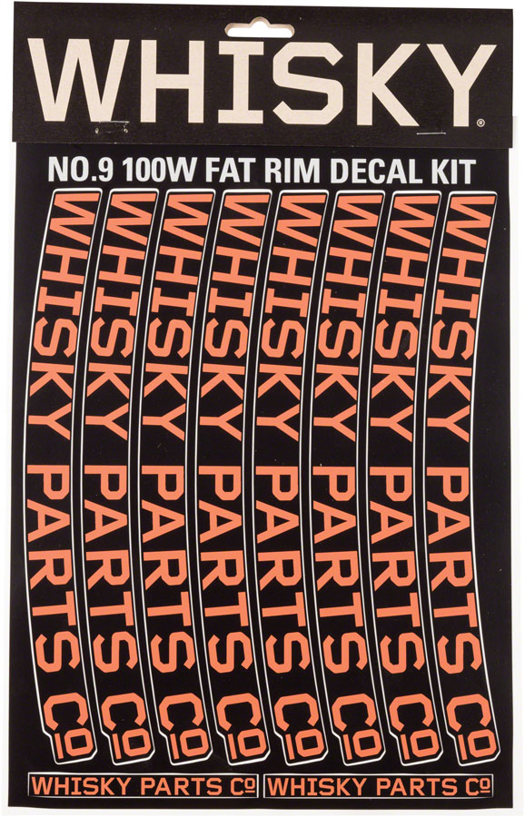 WHISKY 100w Rim Decal Kit for 2 Rims Orange 