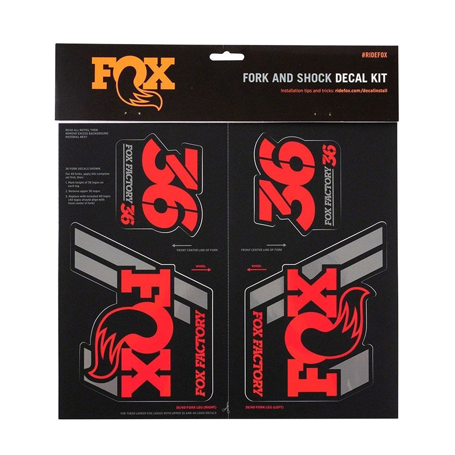 FOX Heritage Decal Kit for Forks and Shocks, Red






