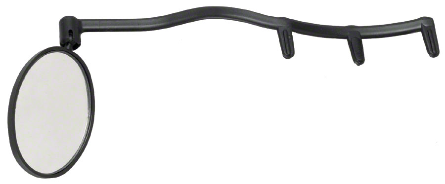 CycleAware Heads Up Eyeglass Mirror: Clip on~ Black