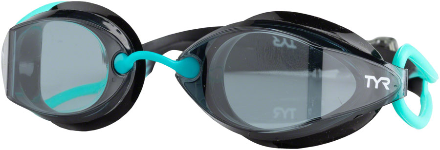 TYR Tracer X Racing Nano Goggle Black Frame Turquoise Gasket