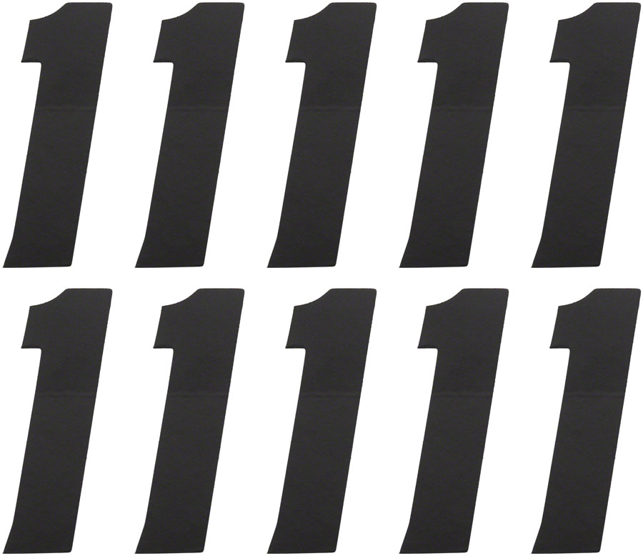 Tangent # 1 Side Plate Numbers - 10/Pack, Black






