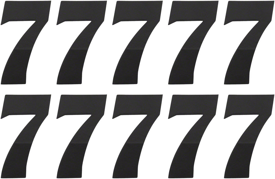 Tangent # 7 Side Plate Numbers - 10/Pack, Black 
