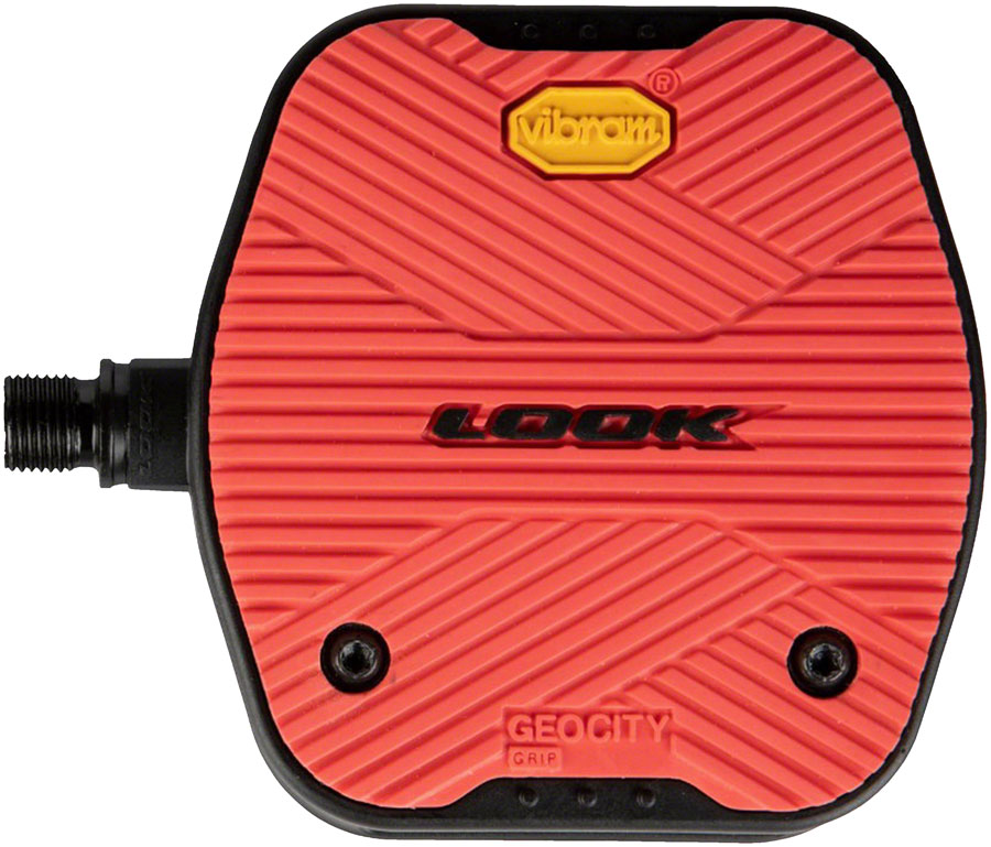 LOOK GeoCity Grip Pedals - Platform, 9/16", Red 