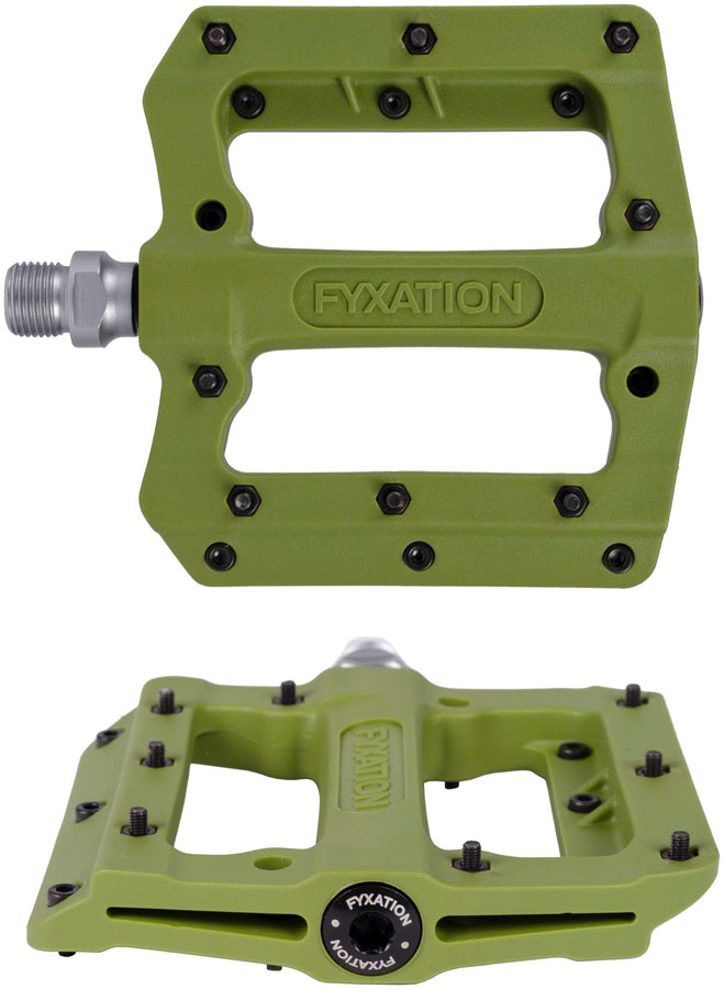 Fyxation Mesa MP Pedals - Platform, Composite/Plastic, 9/16", Desert Sadona Green 