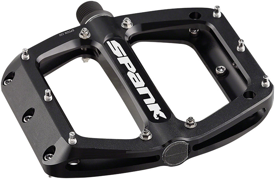 Spank Spoon 100 Pedals - Platform, Aluminum, 9/16", 100mm Wide, Black