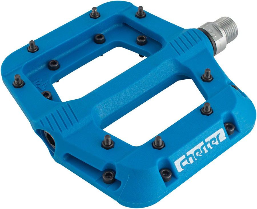 RaceFace Chester Pedals - Platform, Composite, 9/16", Large, Blue