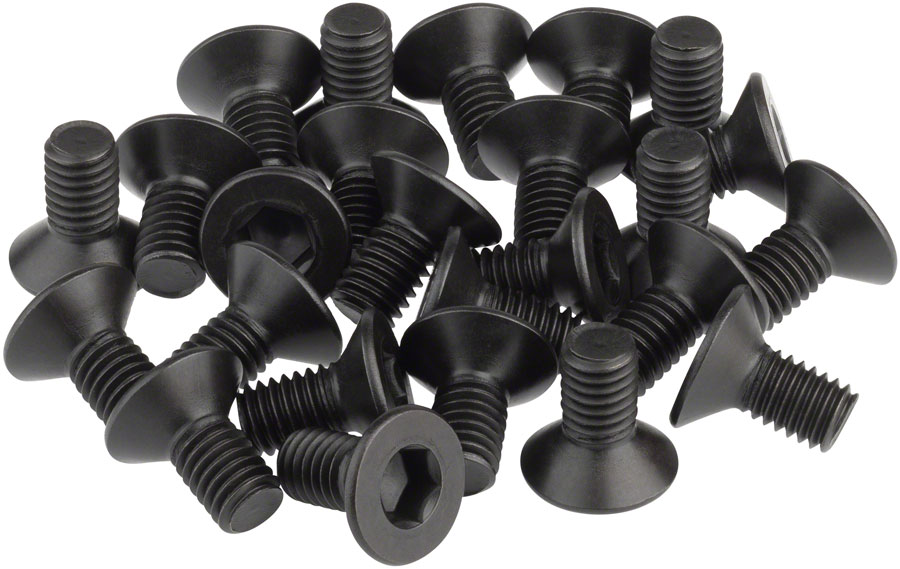 BikeFit Cleat Screws, 25-Pack, 10mm, SPD / MTB Compatible, Countersunk, 4mm Hex, M5 X 0.8 