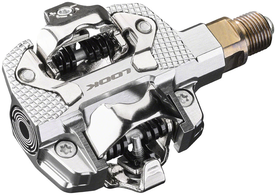 LOOK X-TRACK Single Power Pedals - Dual Sided Clipless, Chromoly, 9/16", Silver
