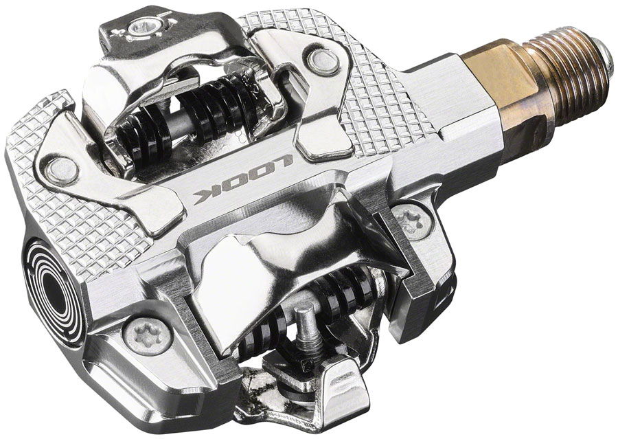 LOOK X-TRACK Dual Power Pedals - Dual Sided Clipless, Chromoly, 9/16", Silver
