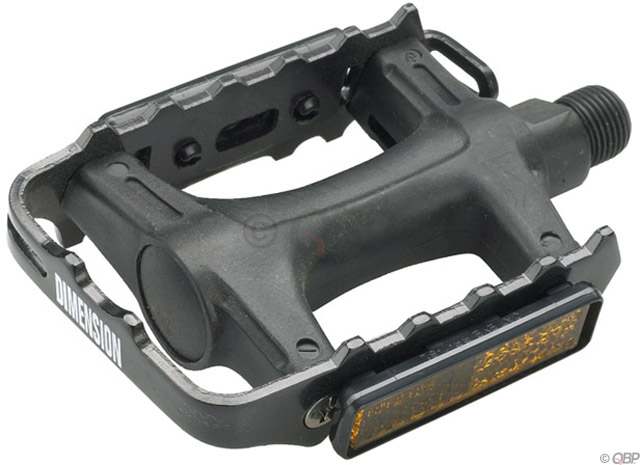 Dimension Mountain Sport Pedals - Platform, Plastic, 9/16", Black 