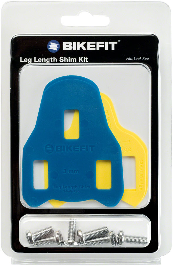 BikeFit Leg Length Shims - Look Keo Compatible 3-Hole, 3mm, 1-Pack Kit






