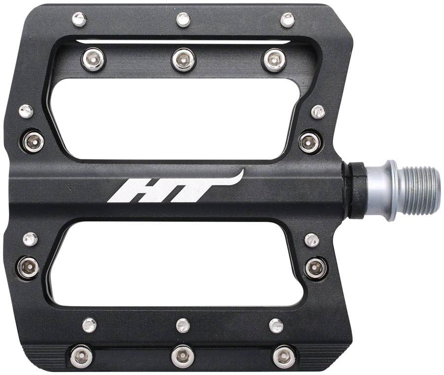 HT Components AN14A Pedals - Platform, Aluminum, 9/16", Black 