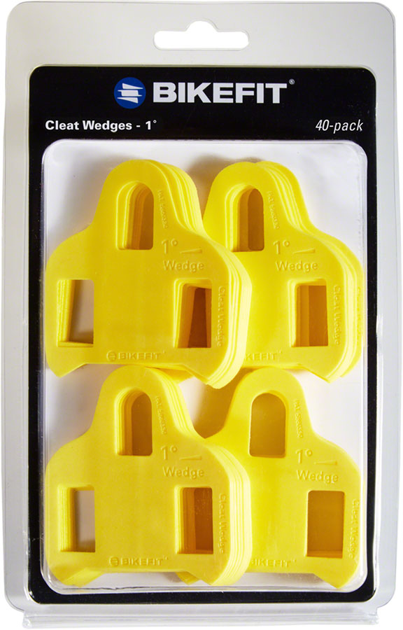 BikeFit Cleat Wedge - Look/Shimano 3-Hole, 1 Degree, 40-pack