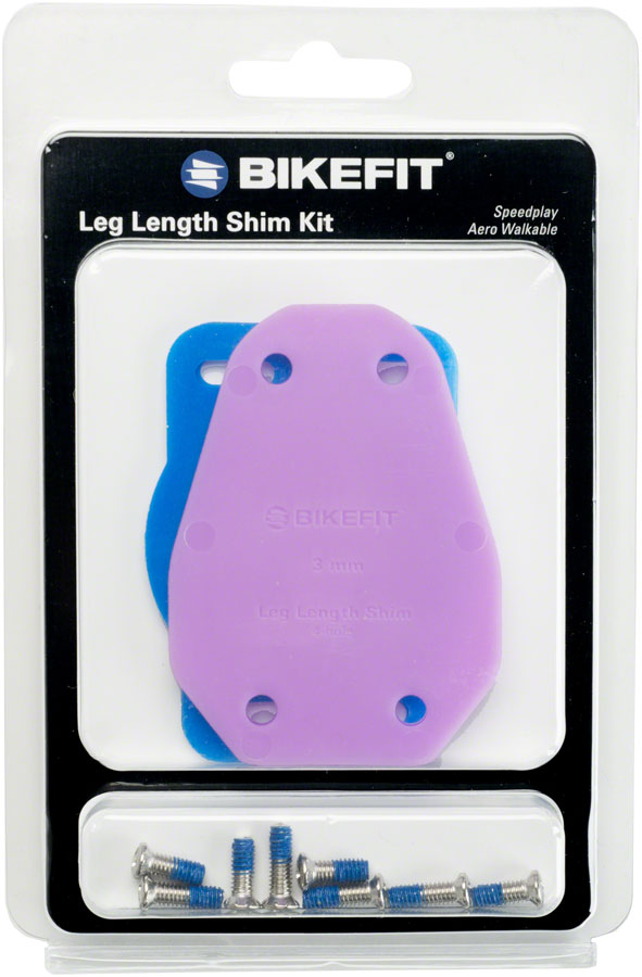 BikeFit Leg Length Shims - Wahoo Speedplay Compatible, 4-hole, 3mm, 1-Pack Kit