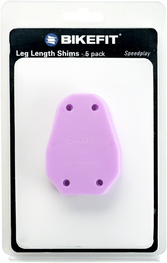 BikeFit Leg Length Shims - Wahoo Speedplay Compatible, 4-hole, 3mm, 5-Pack