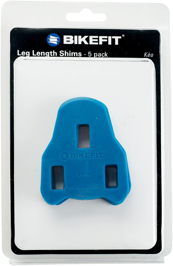 BikeFit Leg Length Shims - Look Keo Compatible, 3-Hole, 3mm, 5-Pack






