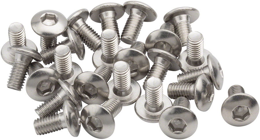 BikeFit Cleat Screws, 25-Pack, 10mm, Universal / Look / Shimano Compatible, 4mm Hex, M5 X 0.8 