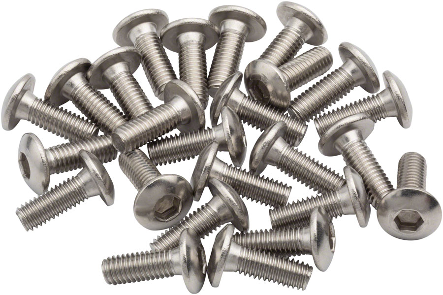 BikeFit Cleat Screws, 25-Pack, 12mm, Universal / Look / Shimano Compatible, 4mm Hex, M5 X 0.8 