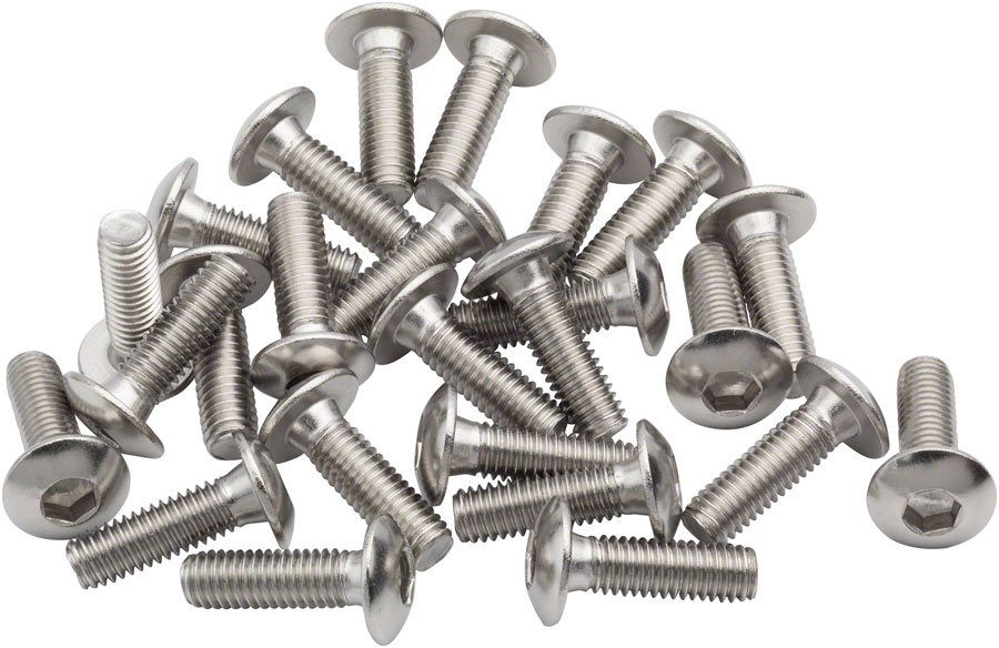 BikeFit Cleat Screws, 25-Pack, 16mm, Universal / Look / Shimano Compatible, 4mm Hex, M5 X 0.8 