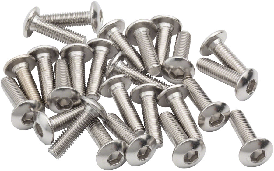 BikeFit Cleat Screws, 25-Pack, 18mm, Universal / Look / Shimano Compatible, 4mm Hex, M5 X 0.8 