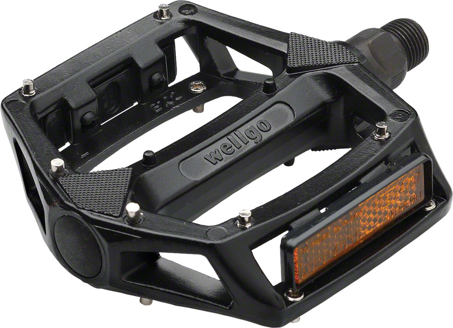 Wellgo B102 Pedals - Platform, Aluminum, 9/16", Black