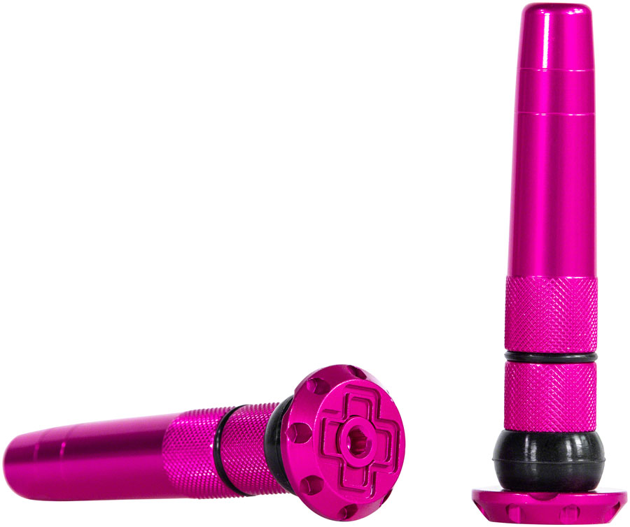 Muc-Off Stealth Tubeless Puncture Plugs Tire Repair Kit - Bar-End Mount, Pink, Pair 