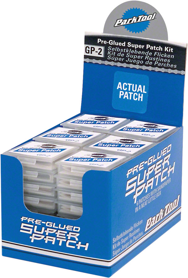 Park Tool Glueless Patch Kit: Display Box with 48 Individual Kits