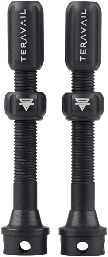 Teravail Alloy Tubeless Valves - Pair, 48mm,  Matte Black
