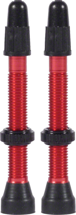 WTB Aluminum TCS Tubeless Valves: 34mm, Red, Pair 