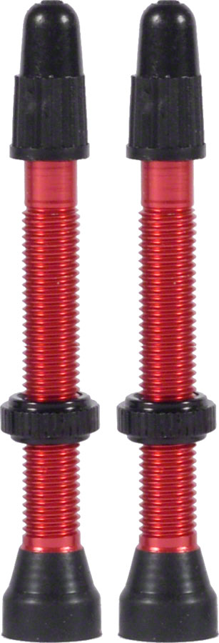 WTB Aluminum TCS Tubeless Valves: 46mm, Red, Pair 