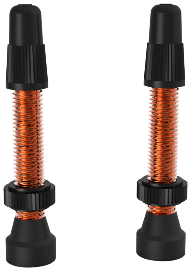 WTB Aluminum TCS Tubeless Valves: 46mm, Orange, Pair 