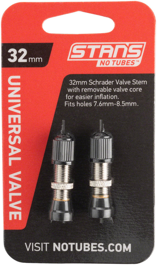 Stan's NoTubes Brass Valve Stems 32mm, Universal Schrader, Pair