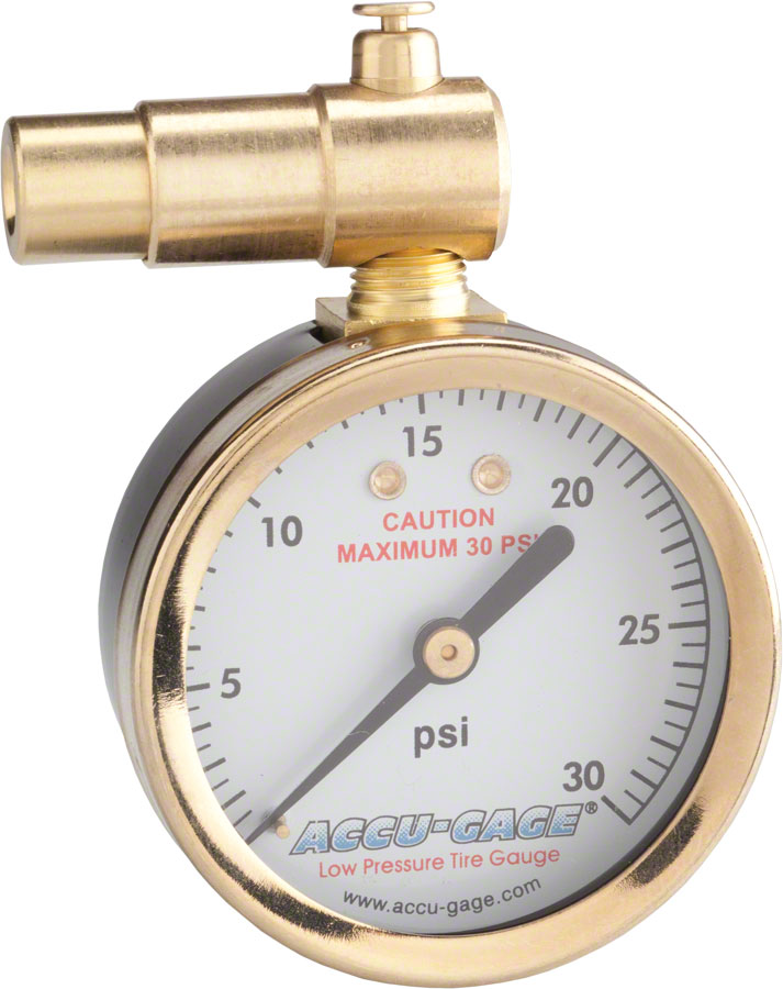 Meiser Presta-Valve Dial Gauge with Pressure Relief: 30psi