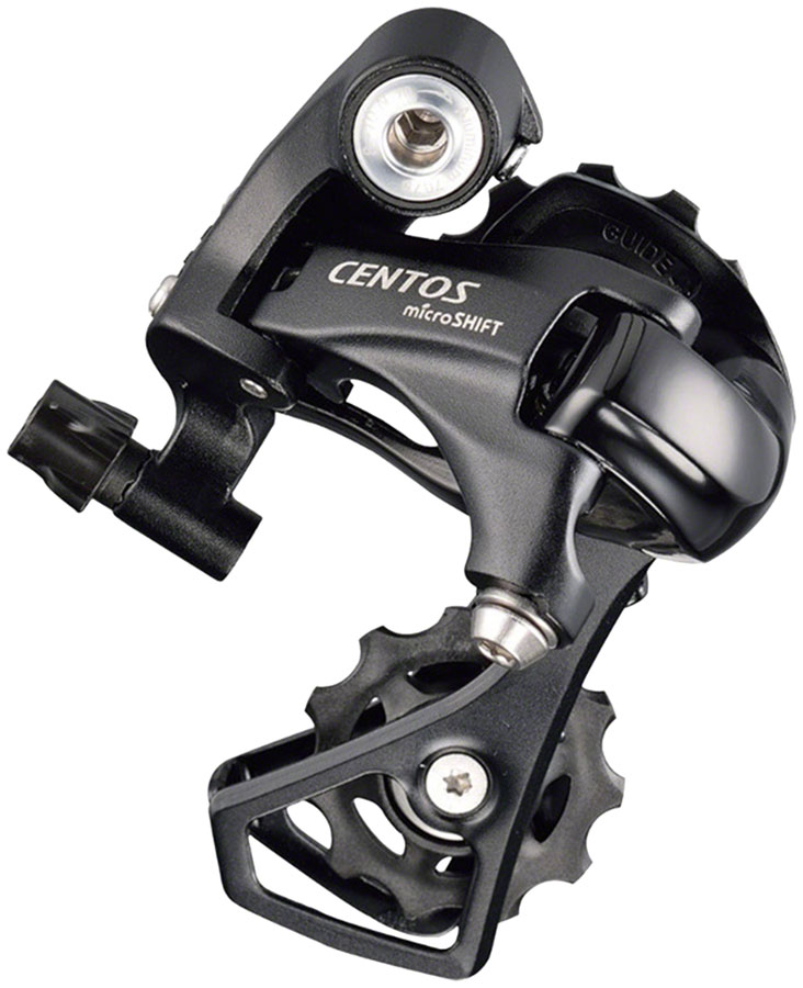 microSHIFT Centos Rear Derailleur - 10 Speed, Short Cage, Black, Shimano 4700 Compatible 